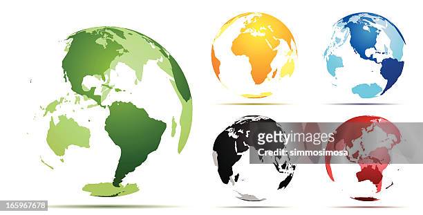 transparent earth - australasia globe stock illustrations
