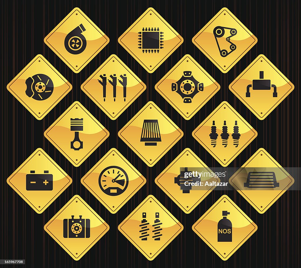 Yellow Road Signs - Car Performance Parts