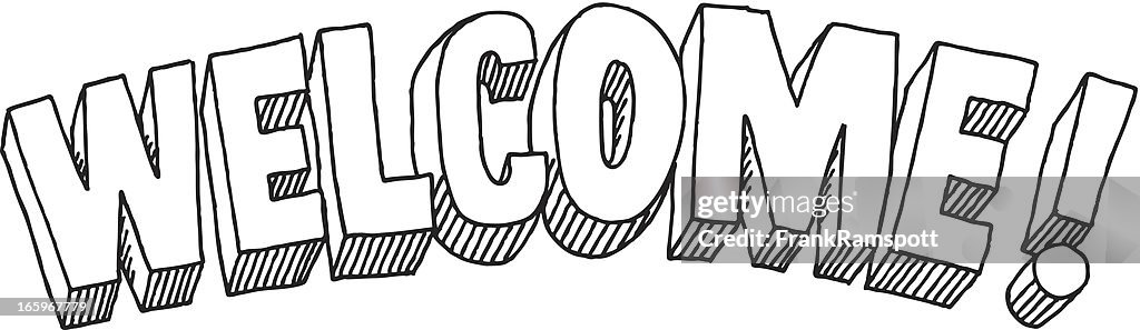 Welcome Lettering Drawing High-Res Vector Graphic - Getty Images