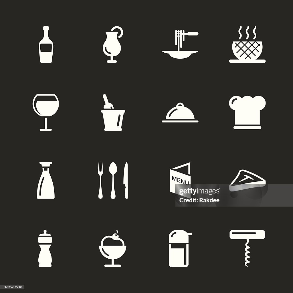 Restaurant Icons - White Series | EPS10