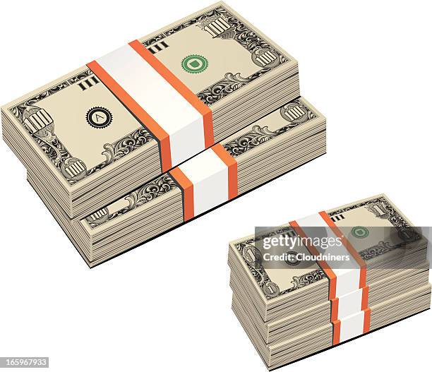 100 Dollar Bill Stack High Res Illustrations - Getty Images