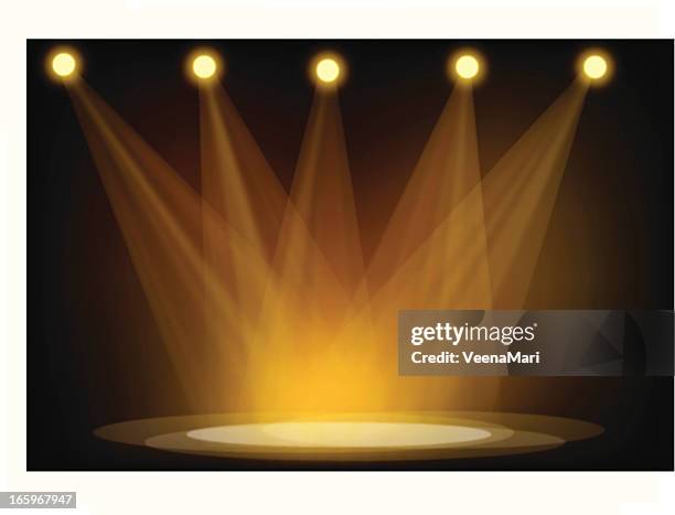 stage lights - stage light illustration stock illustrations