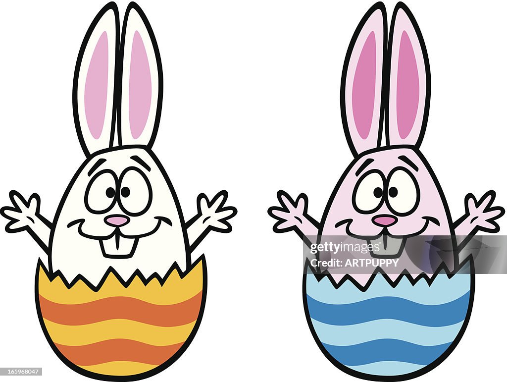Conejito de pascua con huevos Monada