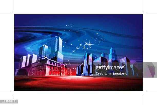 city background - city street blurred stock illustrations