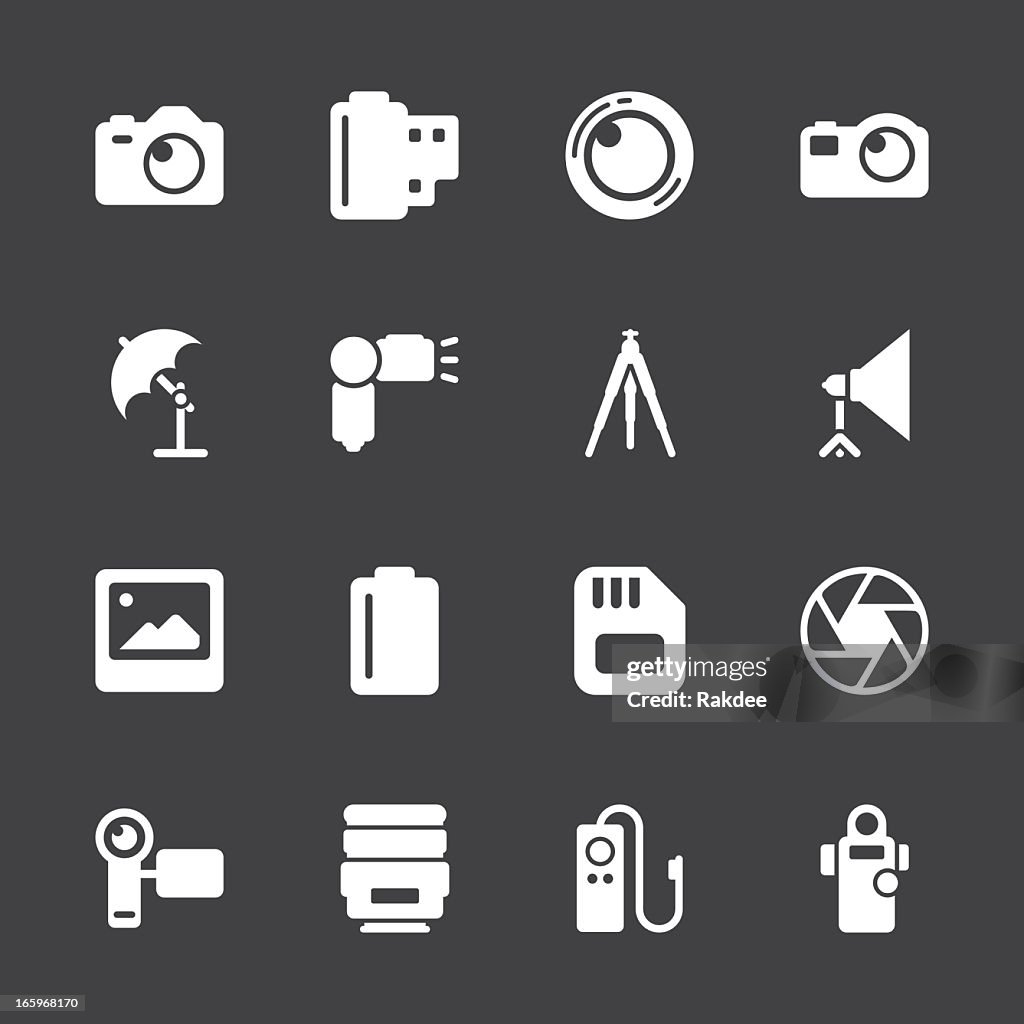 Photography Icons - White Series | EPS10