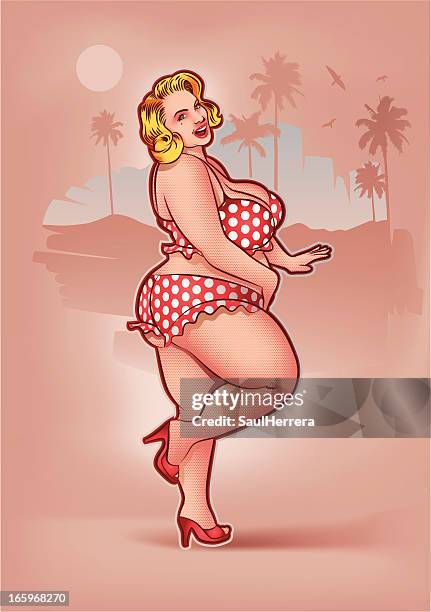 illustrations, cliparts, dessins animés et icônes de généreux qui mériterait fille - pin up vintage