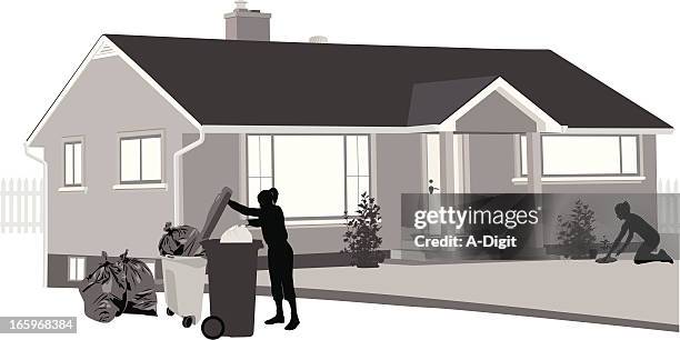 house'n gardening - yard waste stock illustrations