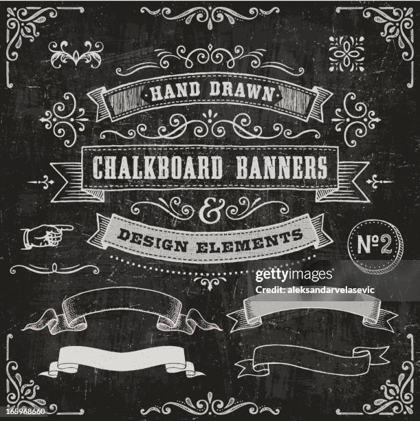 chalkboard banners and design elements - tape texture stock illustrations