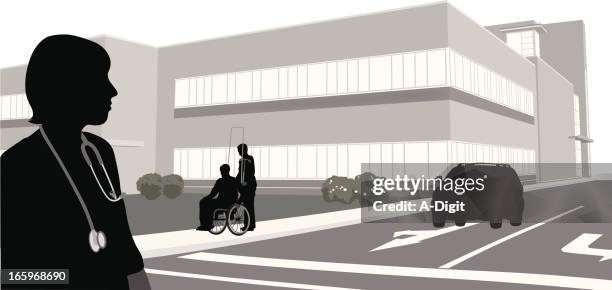 hospitalization - doctor outside stock illustrations