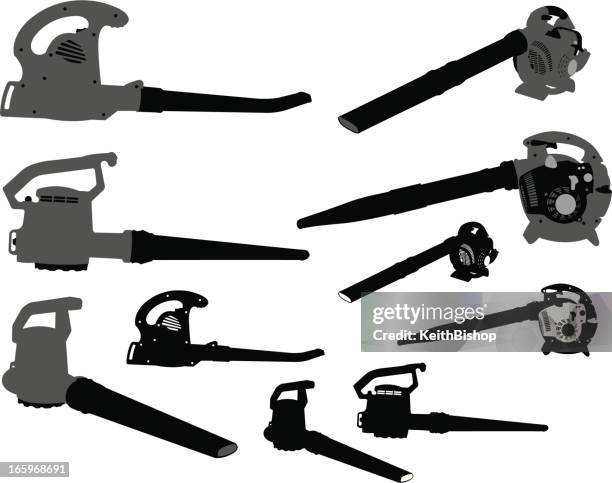 laubbläser-work tool - laubbläser stock-grafiken, -clipart, -cartoons und -symbole
