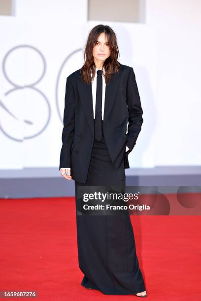 Kasia Smutniak attends a red carpet for the movie "Priscilla" at the 80th Venice International Film Festival on September 04, 2023 in Venice, Italy.