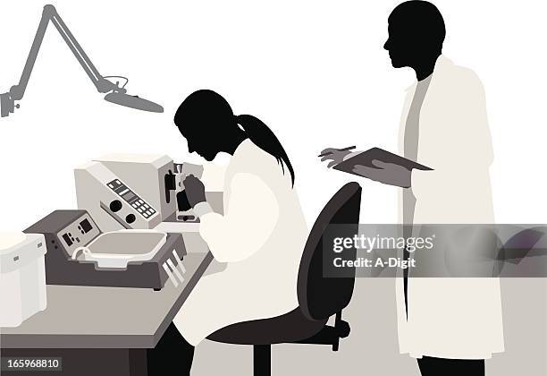 testing - two doctors stock illustrations