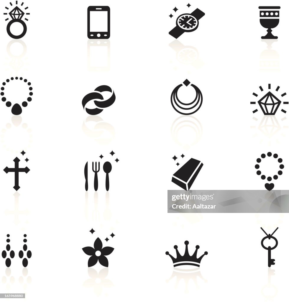 Schwarze Symbole-Schmuck