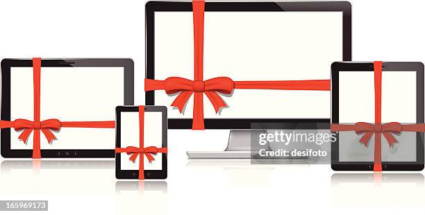 vector - smart phone and tablets. - projector isolated stock illustrations