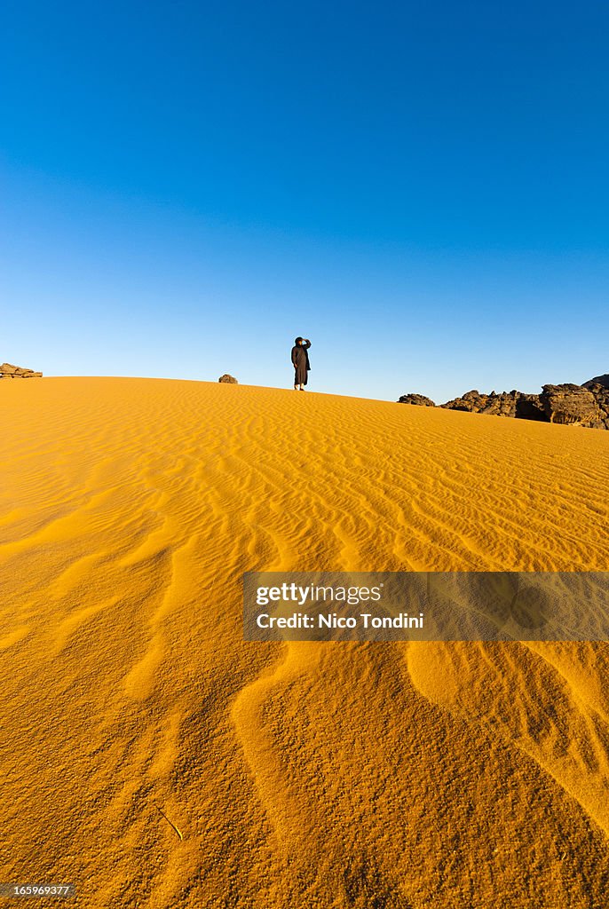 Tuareg man, Sahara desert, Libya