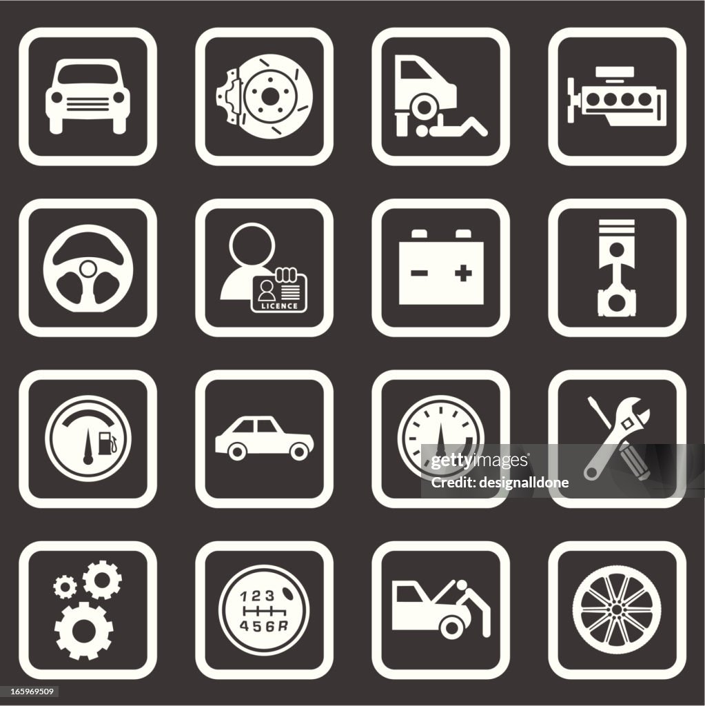 Car Icons (White Series)