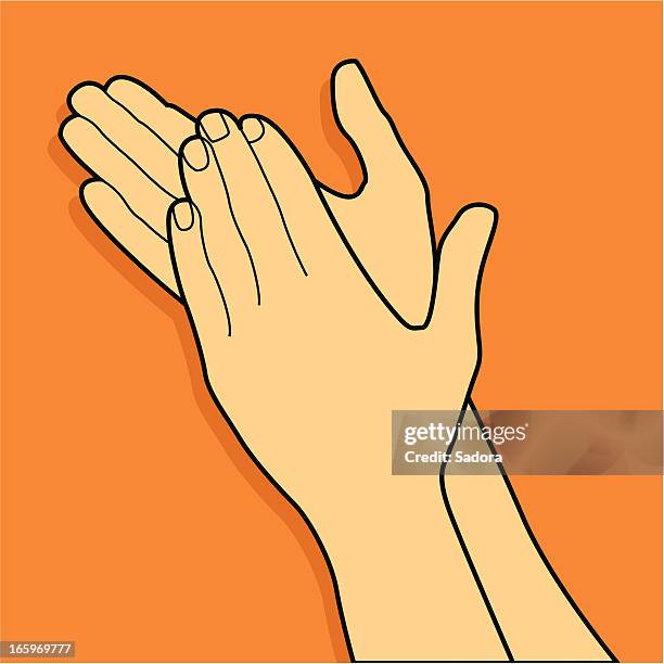 clapping hands - applause stock illustrations