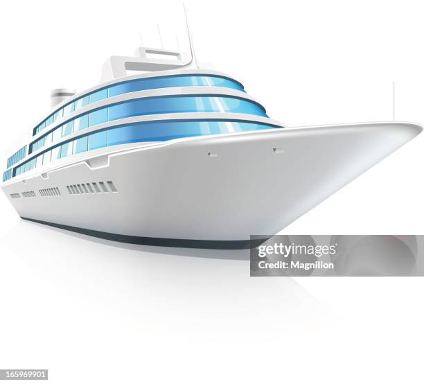 stockillustraties, clipart, cartoons en iconen met yacht - luxury yacht