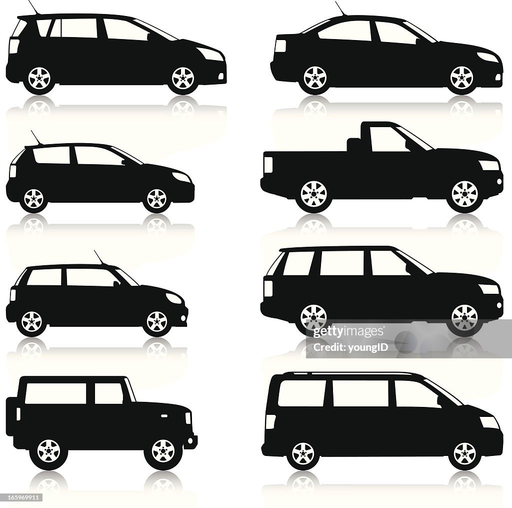 Car Silhouettes set