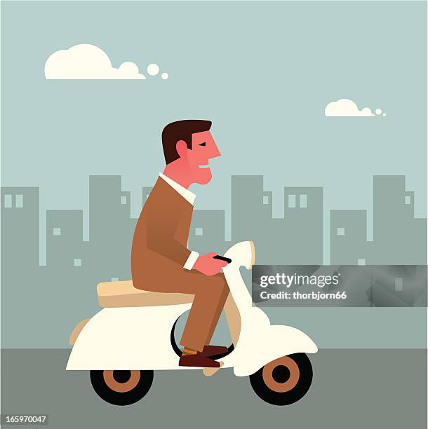 vespa-hipster - vespa stock-grafiken, -clipart, -cartoons und -symbole