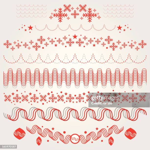 illustrations, cliparts, dessins animés et icônes de décorations de noël, flocons de neige et de balles - collier de fleurs