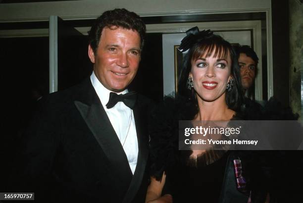 William Shatner and his wife Marcy Lafferty Shatner pose for a photograph at Night of 100 Stars event March 8, 1982 in New York City.