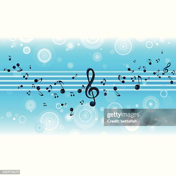 Blues Notes Vector File Musical Notes On Blue High-Res Vector Graphic - Getty Images