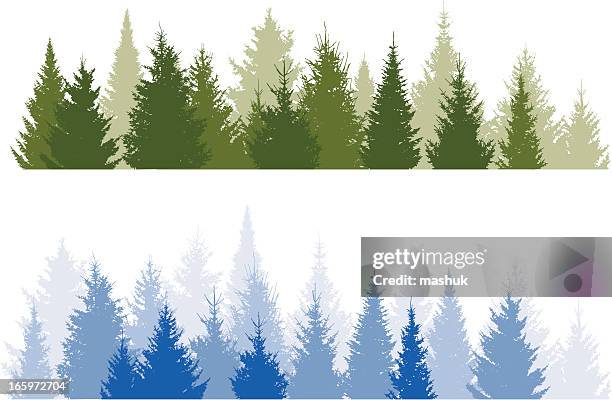 forest - christmas tree stock illustrations