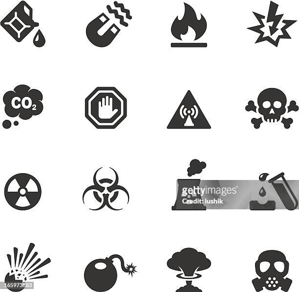 soulico - hazard and danger - acid warning stock illustrations