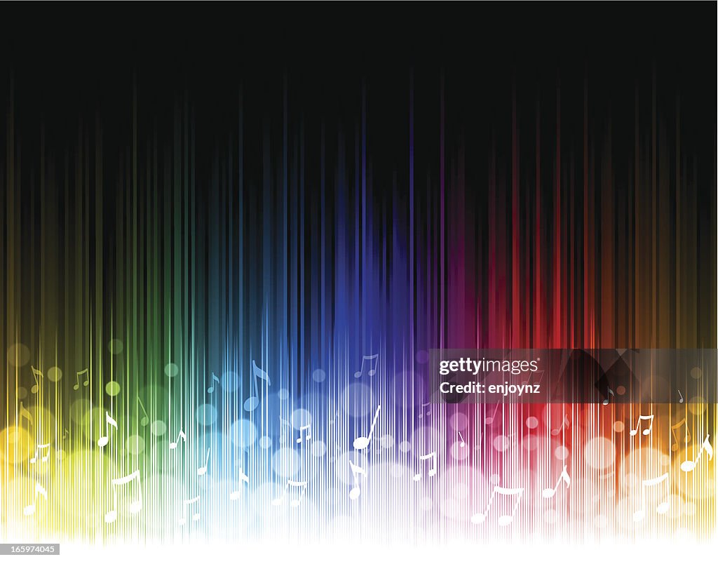 Seamless rainbow music background