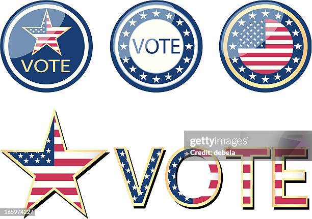 usa vote campaign - presidents club stock illustrations