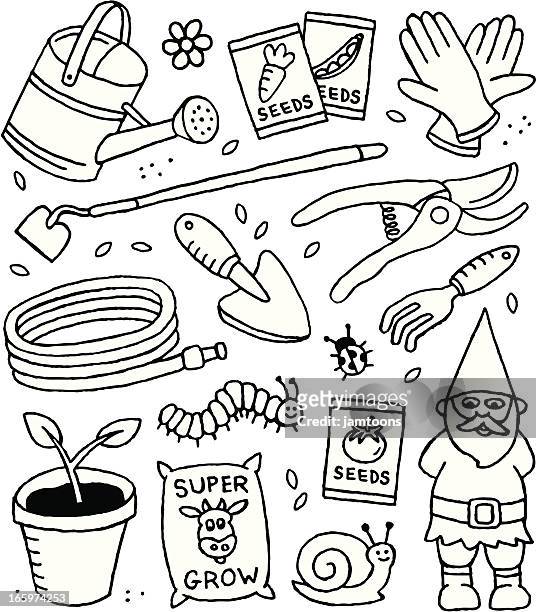 gardening doodles - 種子 幅插畫檔、美工圖案、卡通及圖標