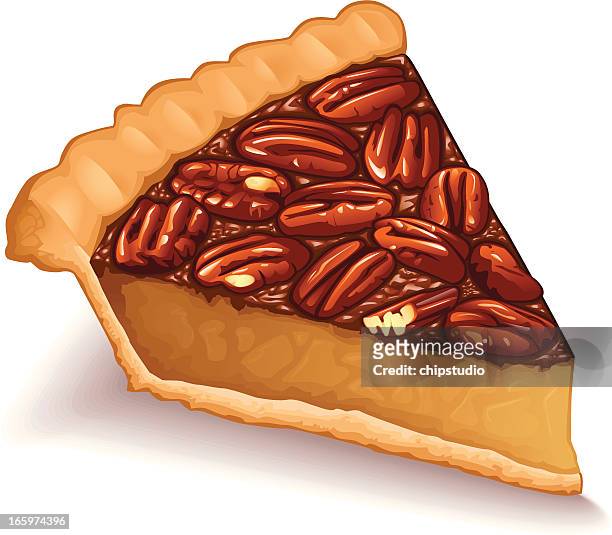 pecan pie - dessertpasteten stock-grafiken, -clipart, -cartoons und -symbole