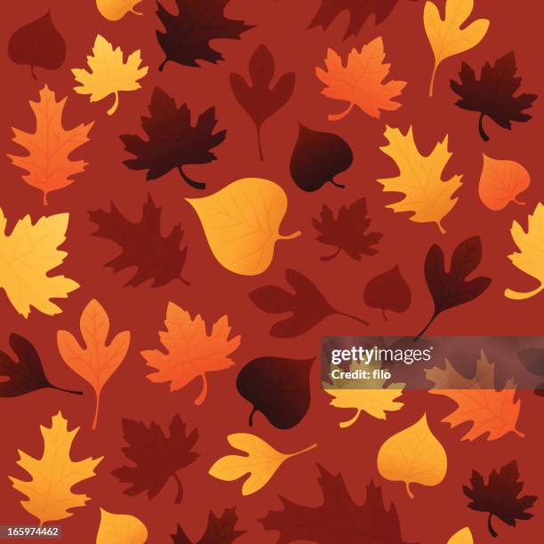 seamless autumn background - leaf changing color stock illustrations