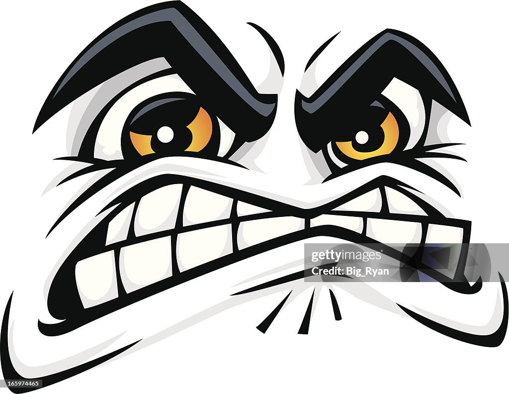 Cartoon Angry Face High-Res Vector Graphic - Getty Images