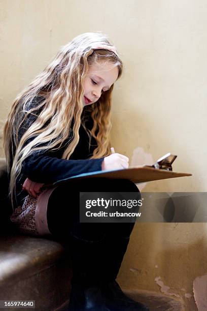 young girl in a museum - 7 steps stock pictures, royalty-free photos & images