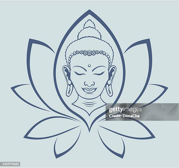 ilustraciones, imágenes clip art, dibujos animados e iconos de stock de buda de cara - buddah