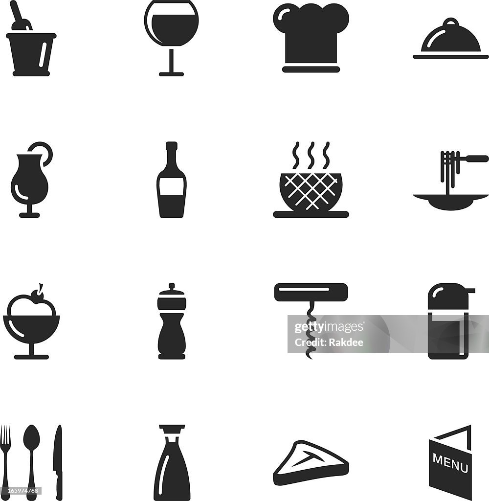 Restaurant Silhouette Icons