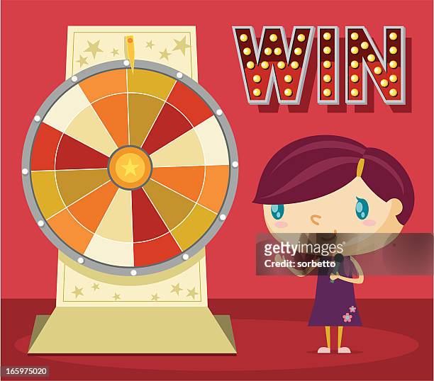lucky wheel - prize wheel stock illustrations
