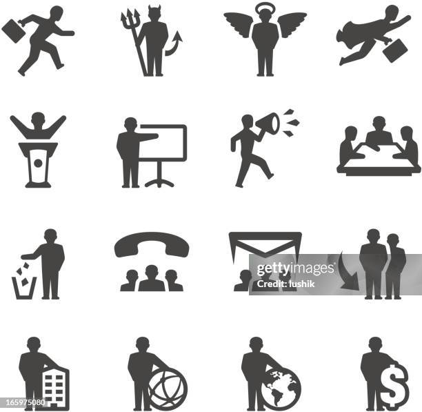 mobico icons - business relationship - angel investor stock illustrations