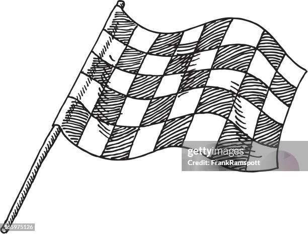 ilustraciones, imágenes clip art, dibujos animados e iconos de stock de bandera de cuadros dibujo - carrera de coches