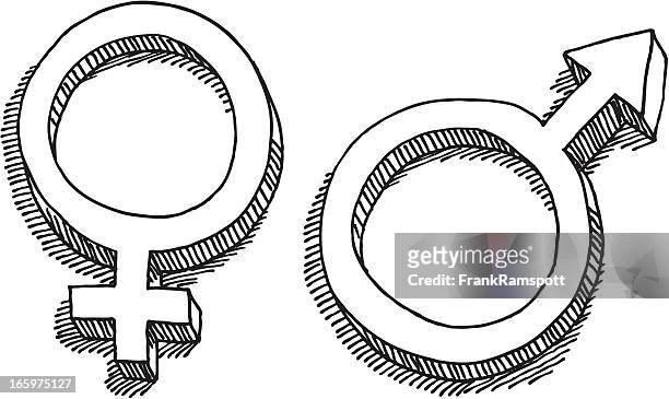 ilustrações, clipart, desenhos animados e ícones de mulher desenho símbolo de sexo masculino - gênero humano