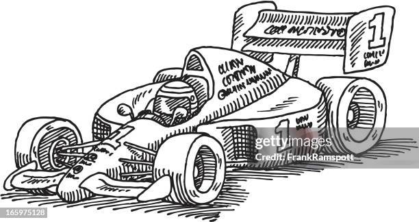 141 Race Car Drawing High Res Illustrations - Getty Images