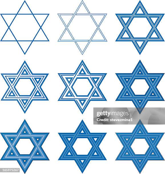 davidstern - davidstern stock-grafiken, -clipart, -cartoons und -symbole
