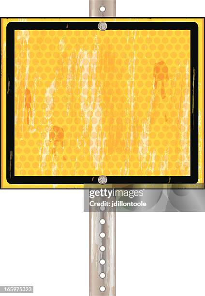 bildbanksillustrationer, clip art samt tecknat material och ikoner med road sign | yellow black grunge - billboard stock illustrations