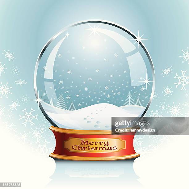 ilustrações de stock, clip art, desenhos animados e ícones de bola de cristal com neve - snow globe