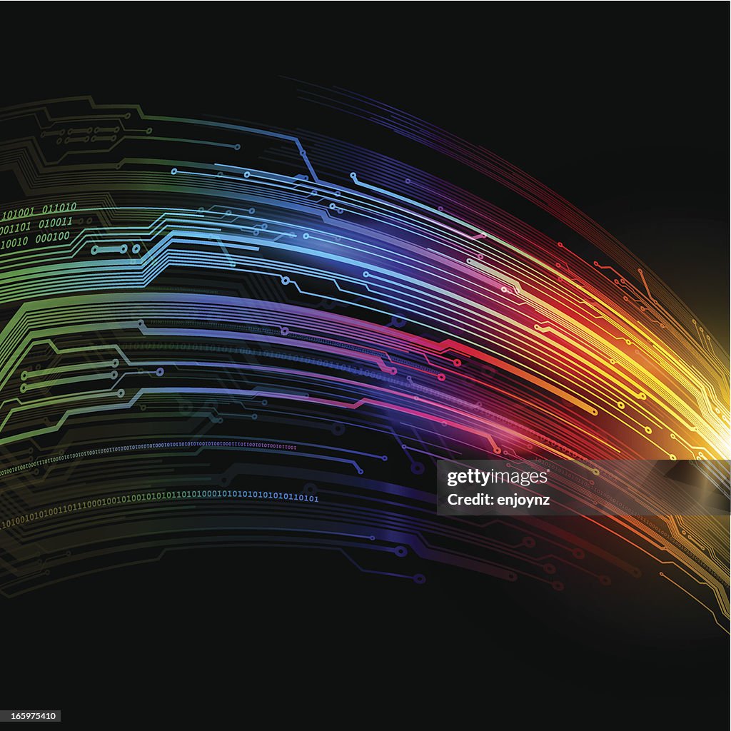 Rainbow Technology Stream High-Res Vector Graphic - Getty Images