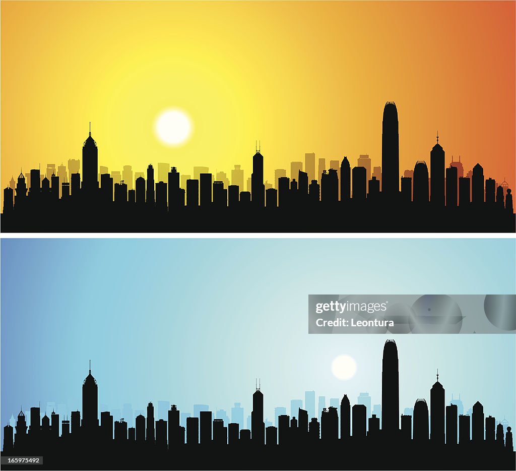 Incredibly Detailed Hong Kong Skyline (79 Buildings)