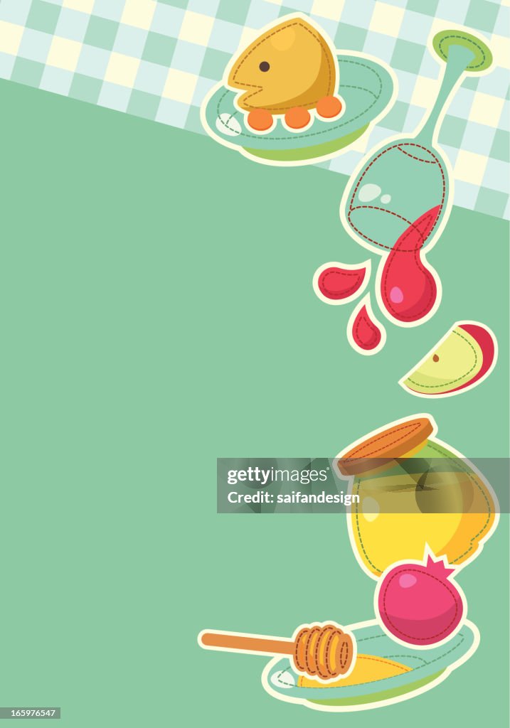 Background with gefilte fish
