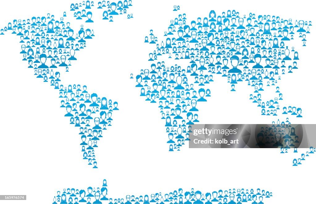 Computer Users Map World Map Of Network Users High-Res Vector Graphic - Getty Images